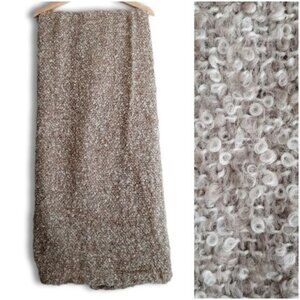 IKEA Stockholm Fuzzy & Soft Mohair Wool Blend Blanket Cream & Tan